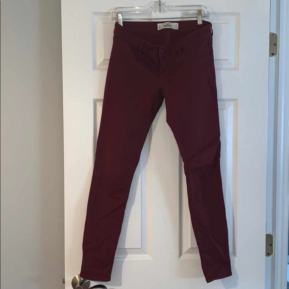 Hollister Burgundy jeans